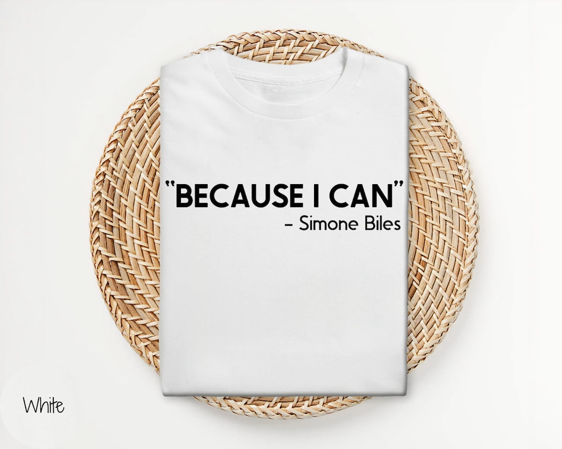 Simone Biles "Because I Can" Shirt, Team USA TShirt, Melanin Vibes