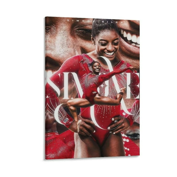 Simone Biles Canvas Poster Picture Print Wall Art Poster Painting Canvas Posters Artworks Gift Room Aesthetic 12x18inch(30x45cm)