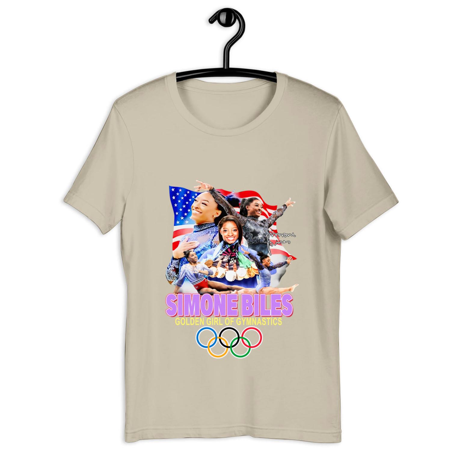 Simone Biles Golden Girl Of Gymnastics 2024 Olympic Signature Shirt