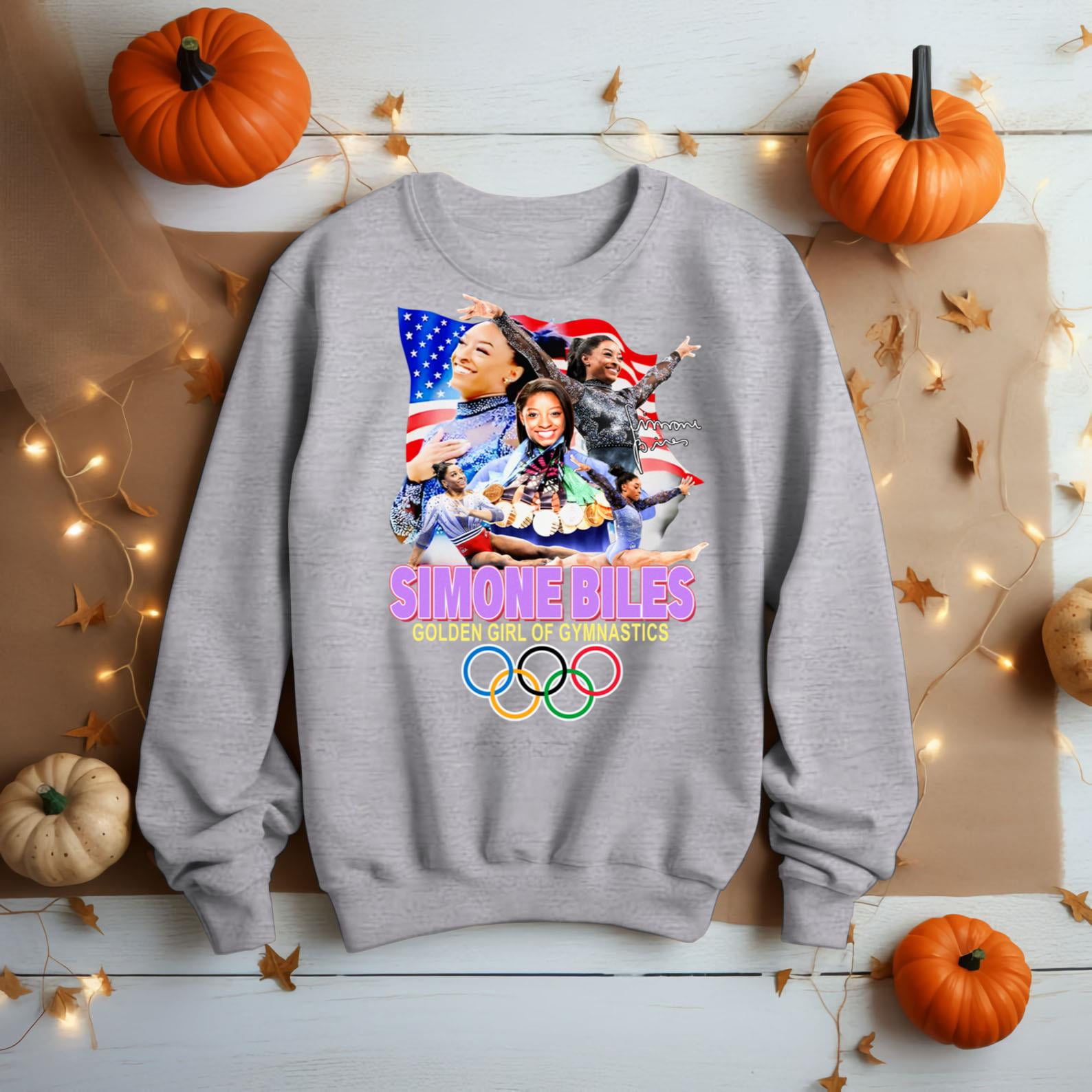 Simone Biles Golden Girl Of Gymnastics 2024 Olympic Signature Shirt