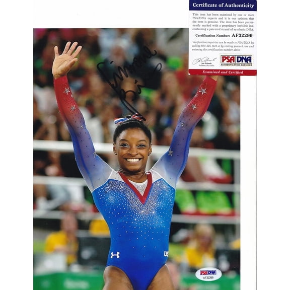 Simone Biles Olympics Signed Autograph 8x10 Photo PSA/DNA COA A