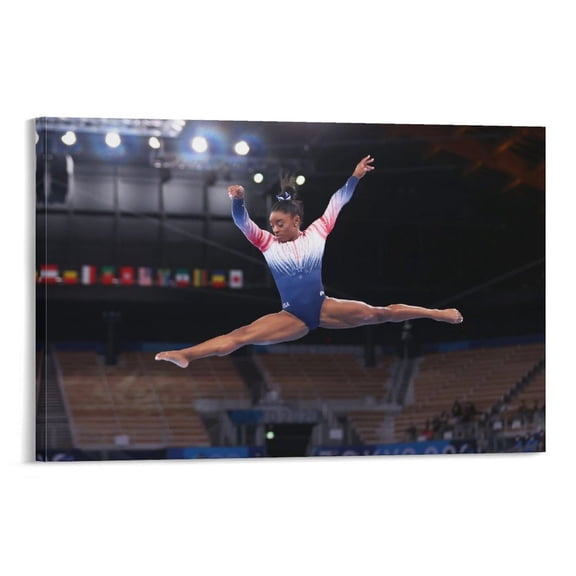 Simone Biles Sports Sexy USA Poster Wall Art Poster Scroll Canvas Painting Picture Living Room Decor Home 20x30inch(50x75cm)
