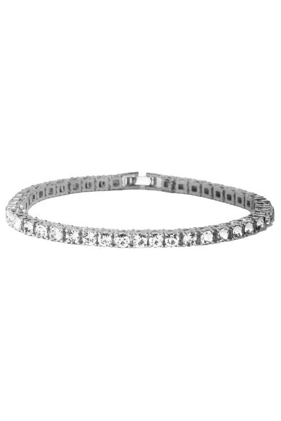 Distinctive Classic Tennis Bracelets - Your Choice 3mm or 5mm Diamonds w/ Sizes Ranging from 6.5" to 9" - Timeless Iced Sparkle (3mm Silver, 7" TB)