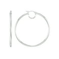 thumbnail image 1 of Simone I. Smith Sterling Silver Platinum Tone High Polished Large Round Hoop Earrings, 1 of 5