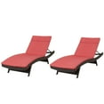 thumbnail image 1 of Simone Outdoor Brown Wicker Adjustable Chaise Lounge, Set of 2, 1 of 12