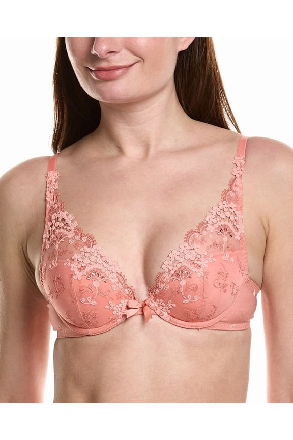 Simone Pérèle womens Simone Perele Wish Triangle Contour Bra, 36C, Pink