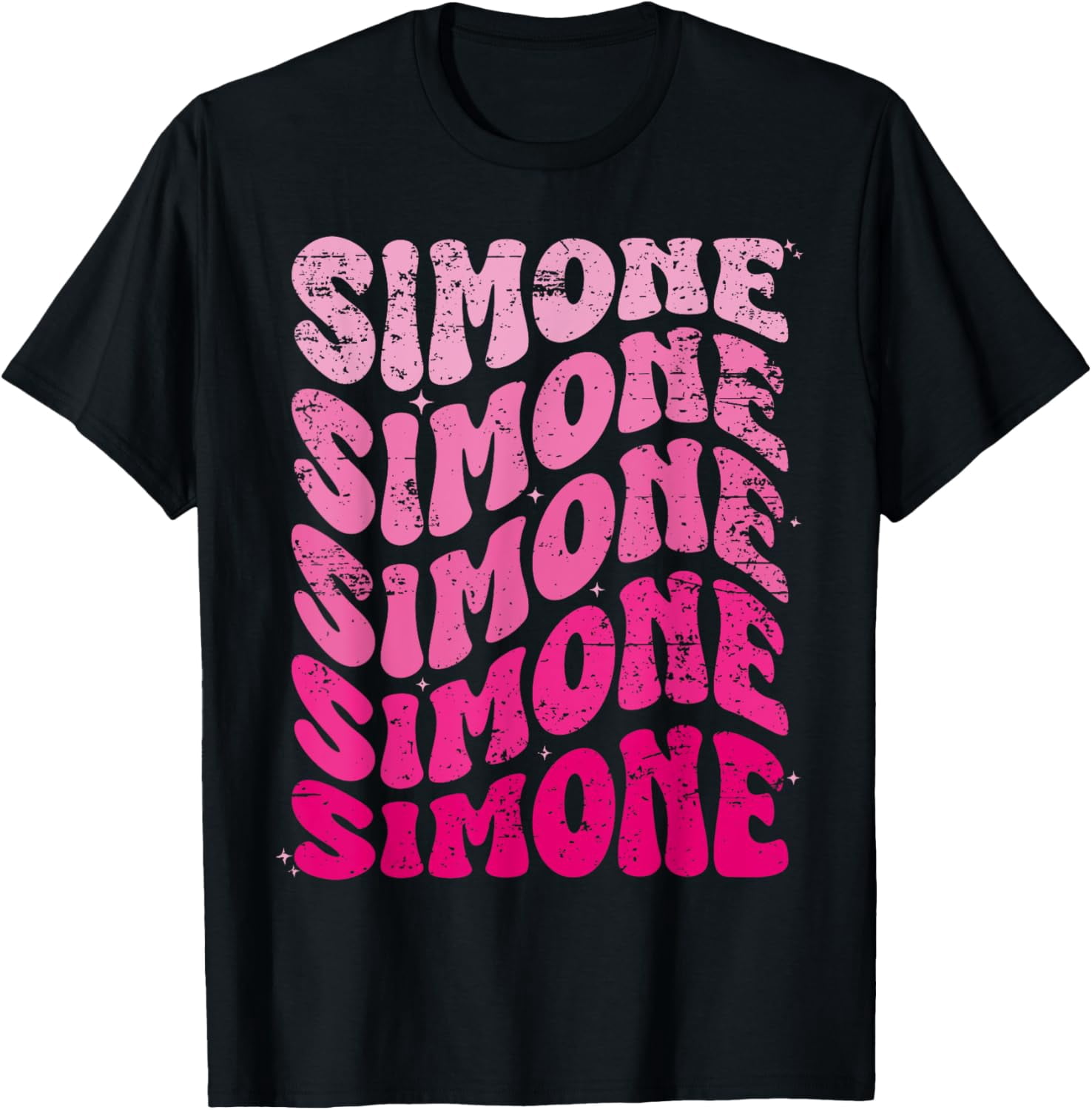 Label Simone Simone Personalized Name I love Simone 70's Vintage T-Shirt - Walmart.com