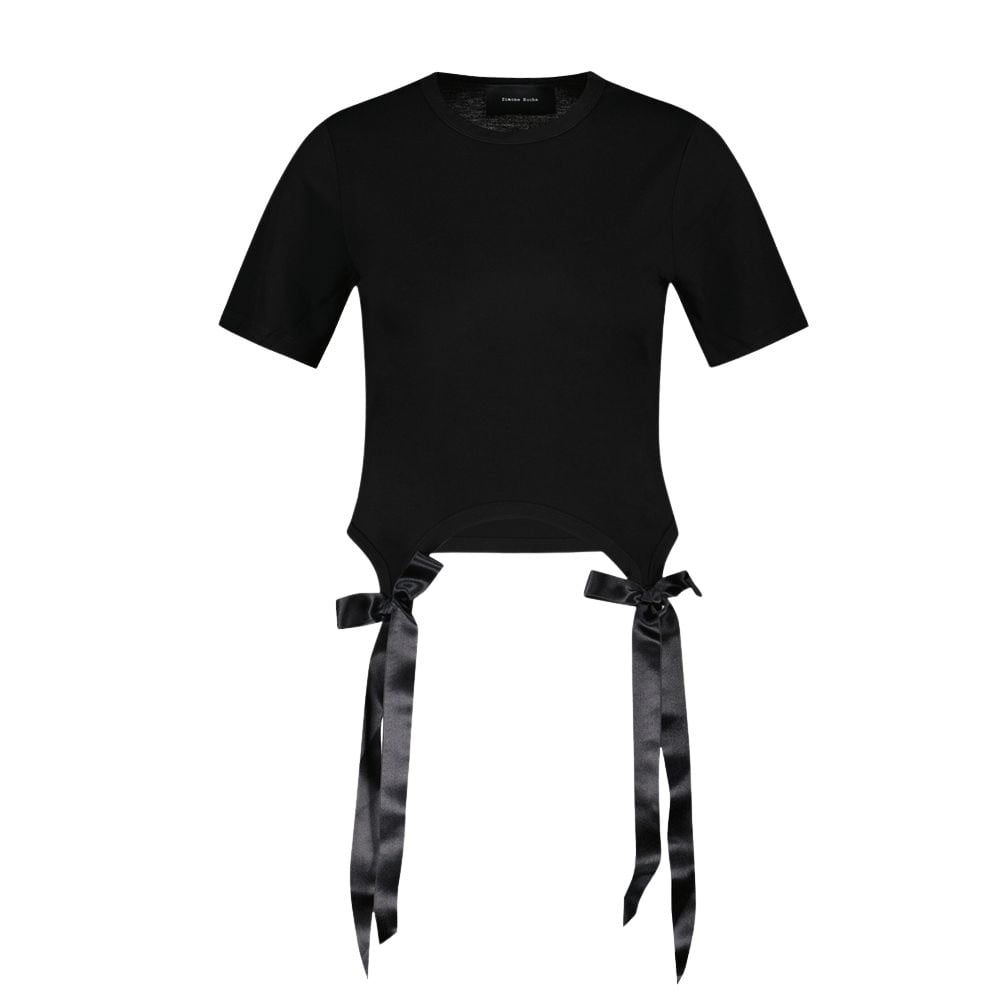 その他 Bow Tail T Shirt - Simone Rocha - Synthetic - Black Simone Rocha Bow Tails T-Shirt - Cotton - Black (Women's