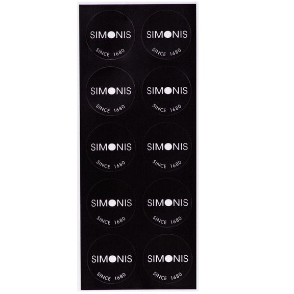 Simonis Billiard Pool table Spots 10 pcs - 35 mm/1-3/8" - Black - Self-Adhesive