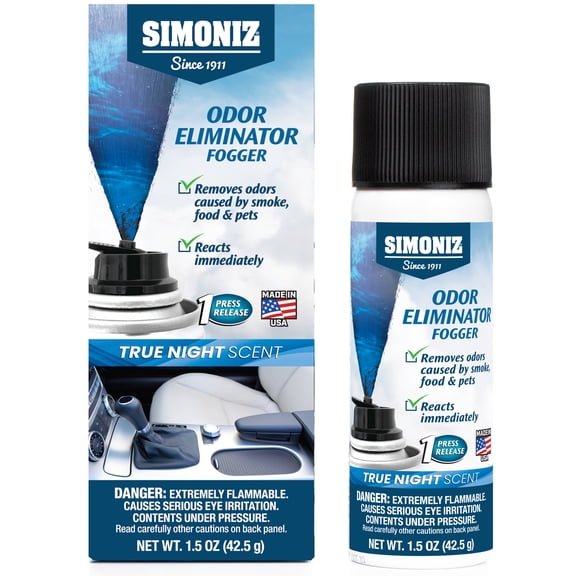 Simoniz Odor & Bacteria Eliminating Vehicle Fogger with Naturally Formulated Fragrance, True Night Scent, 1.5 Oz