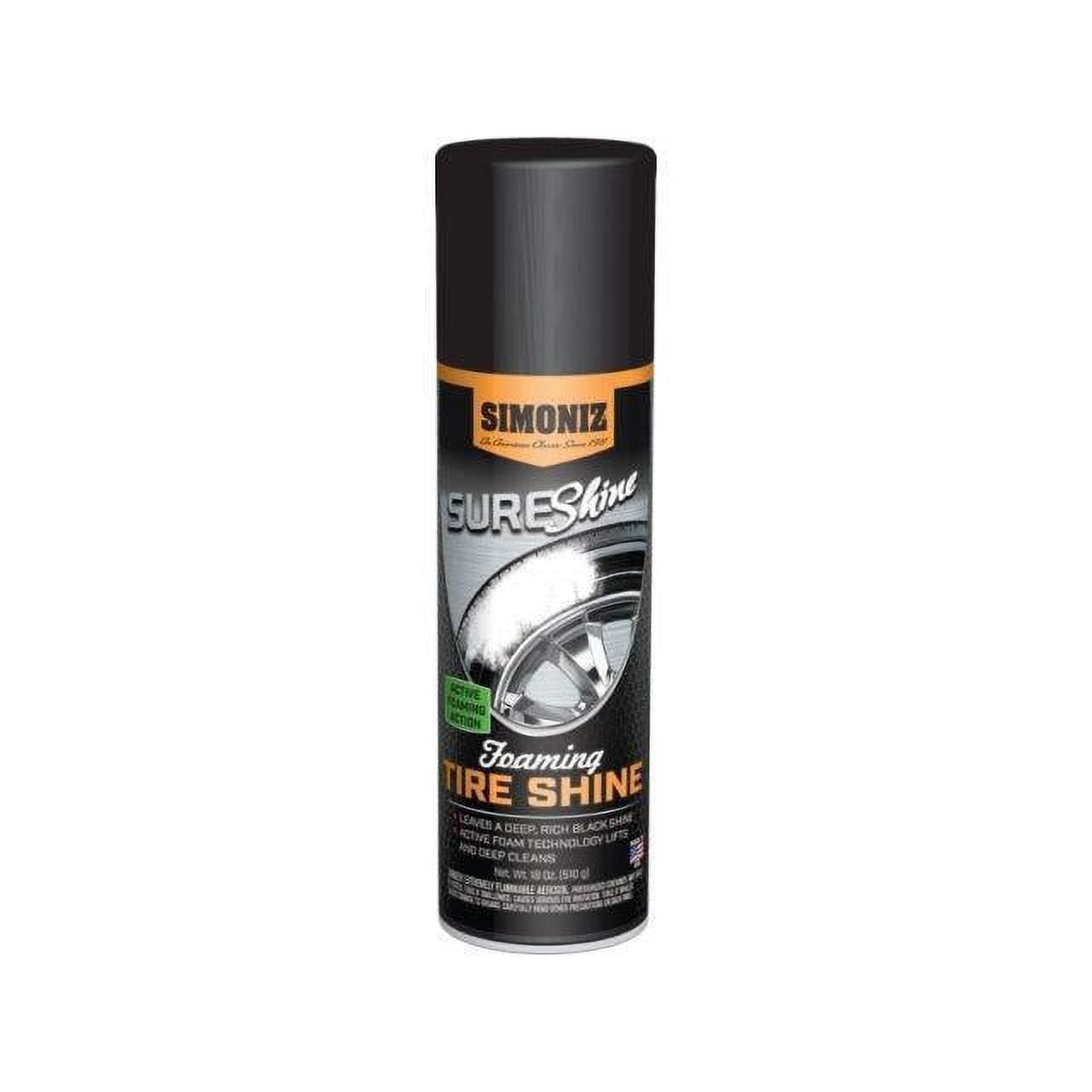 Simoniz Foaming Tire Shine Spray, Car & Tire Cleaner Foam Spray, 18 oz, 6  Packs