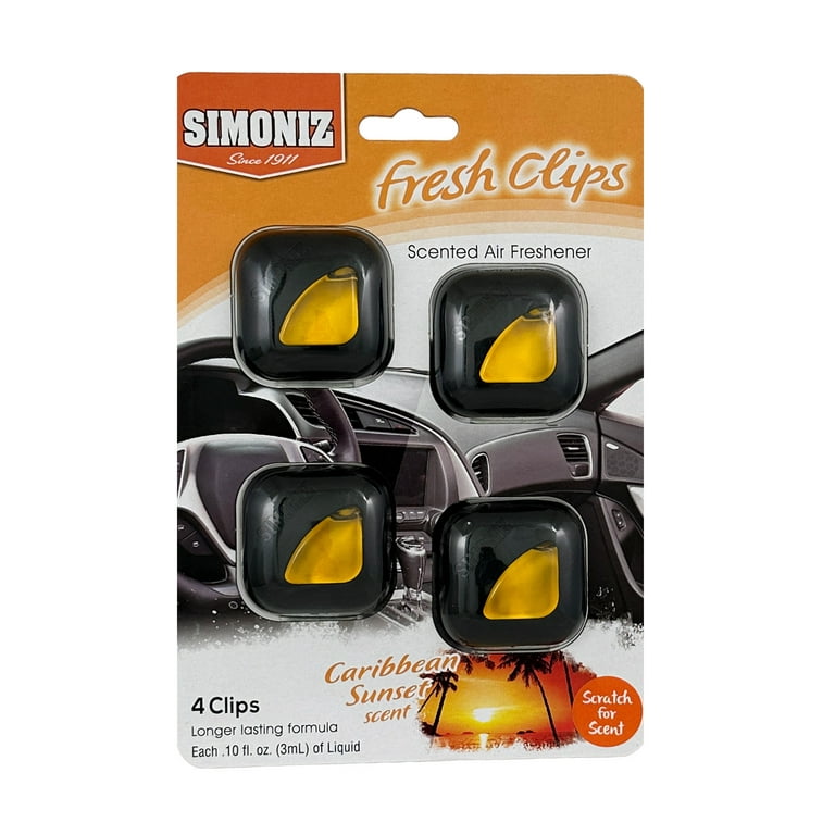 Simoniz Vent Clips Caribbean Sunset Car Vent Clip Air Freshener