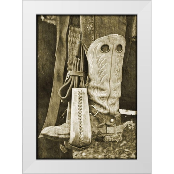 Simons 11x14 White Modern Wood Framed Museum Art Print Titled - Giddy Up