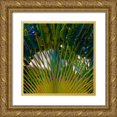 thumbnail image 1 of Simons 12x12 Gold Ornate Wood Framed with Double Matting Museum Art Print Titled - Neon Palm III, 1 of 4