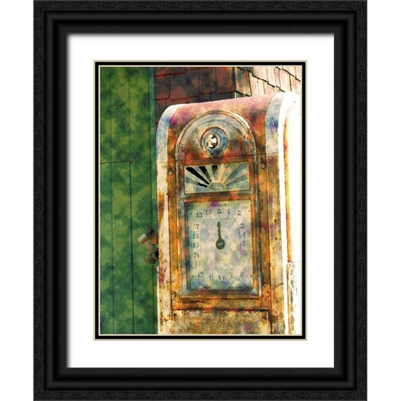 Simons 12x14 Black Ornate Wood Framed with Double Matting Museum Art Print Titled - No More