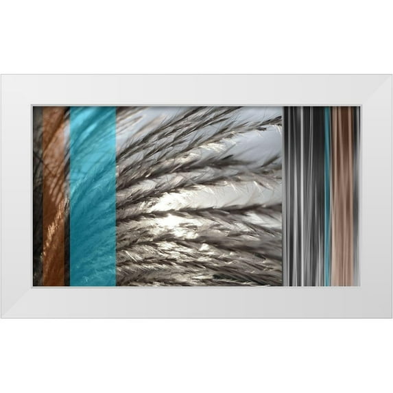 Simons 18x12 White Modern Wood Framed Museum Art Print Titled - Sunlit Seagrass II Azure