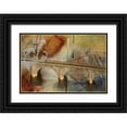 thumbnail image 1 of Simons 18x13 Black Ornate Wood Framed with Double Matting Museum Art Print Titled - Arlington Memorial Bridge, 1 of 4