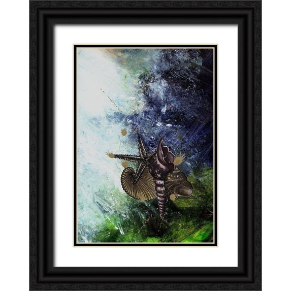 Simons 18x24 Black Ornate Wood Framed with Double Matting Museum Art Print Titled - Sea Treasurers