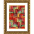 thumbnail image 1 of Simons 23x32 Gold Ornate Wood Framed with Double Matting Museum Art Print Titled - Plaid Play, 1 of 4