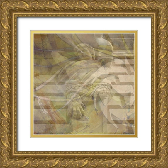 Simons 26x26 Gold Ornate Wood Framed with Double Matting Museum Art Print Titled - Upheld