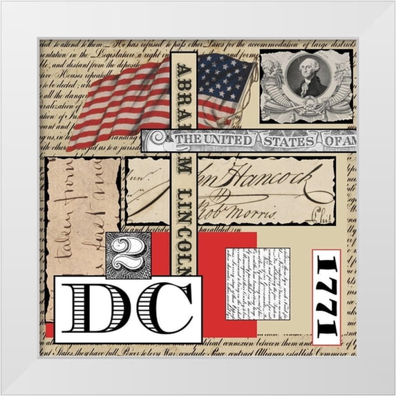 Simons 26x26 White Modern Wood Framed Museum Art Print Titled - DC