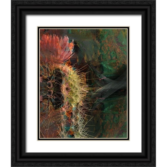 Simons 26x32 Black Ornate Wood Framed with Double Matting Museum Art Print Titled - Desert Beauty