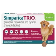 Simparica Trio Chewable Tablet for Dogs, 44.1-88 lbs. Green Box