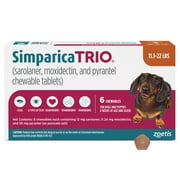 Simparica Trio Chewable Tablet for Dogs, 11.1-22lbs, Caramel Box
