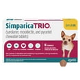 thumbnail image 1 of Simparica Trio Chewables for Dogs, 2.8-5.5 lbs (Gold / Yellow Box), 1 of 9
