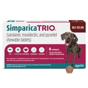 Simparica Trio Chewable Tablet for Dogs, 88.1-132lbs Brown Box