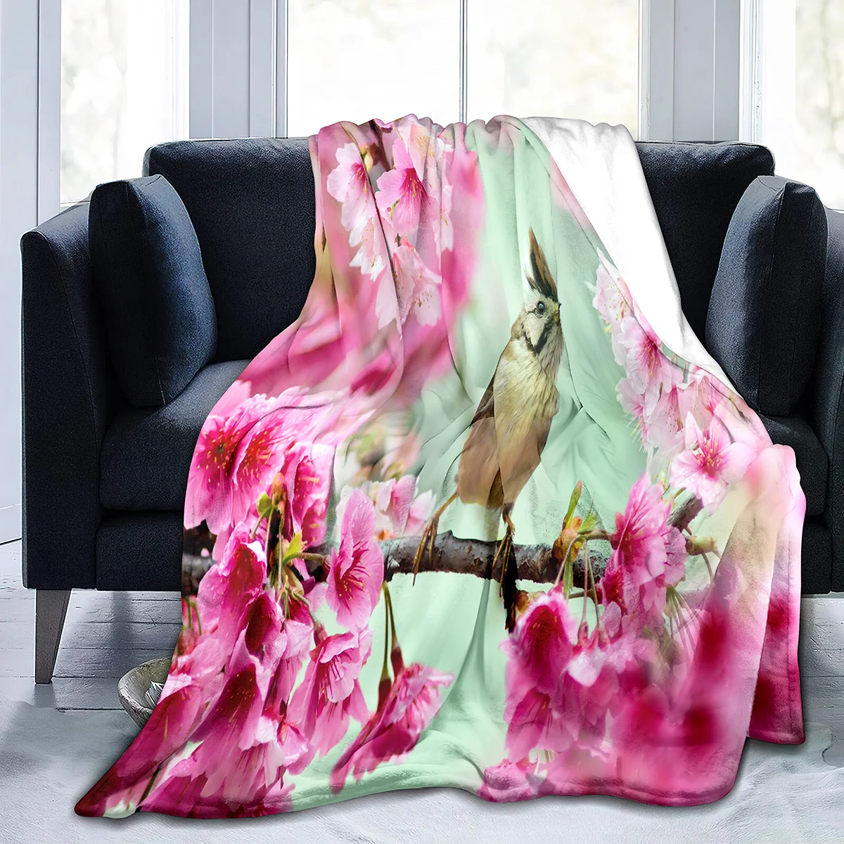 Coperta con motivo capibara arancione con cartoni animati, 101 x 127 cm