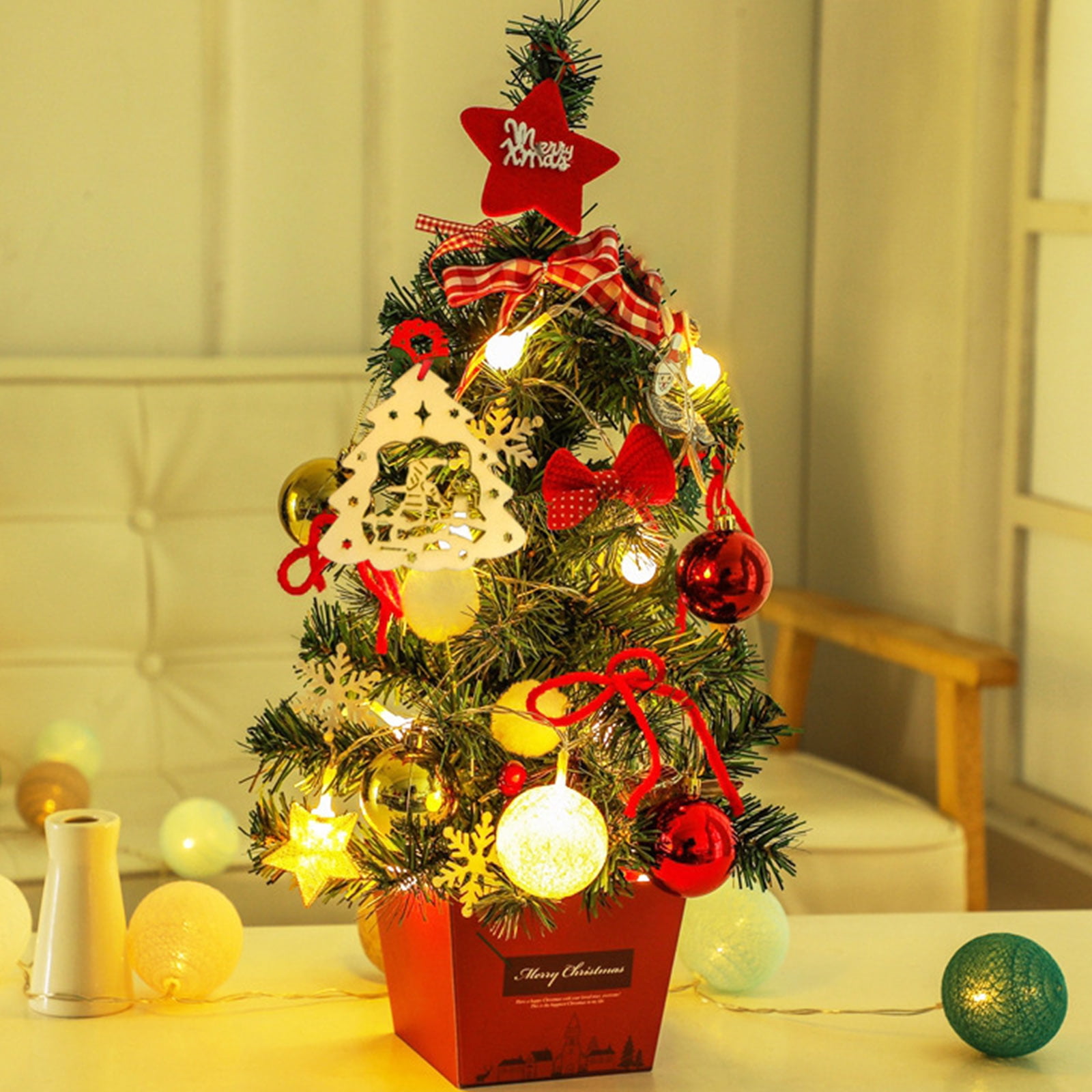 Simperf 20" Tabletop Christmas Tree, Artificial Mini Xmas Tree