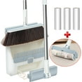 thumbnail image 1 of Simperf Broom and Dustpan Combo Set, Self-Cleaning with Dustpan Teeth, With 4 Pack Pet Hair Removal Roller Cleaner , Stainless Steel 38'' Long Handle Brooms, 1 of 11