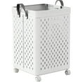 thumbnail image 1 of Simperf Laundry Basket with Wheels,Collapsible Plastic Laundry Hamper with Handle, Foldable Laundry Basket Organizer, for Laundry and Bathroom, 70L Plastic Foldable Laundry Hamper, 1 of 9