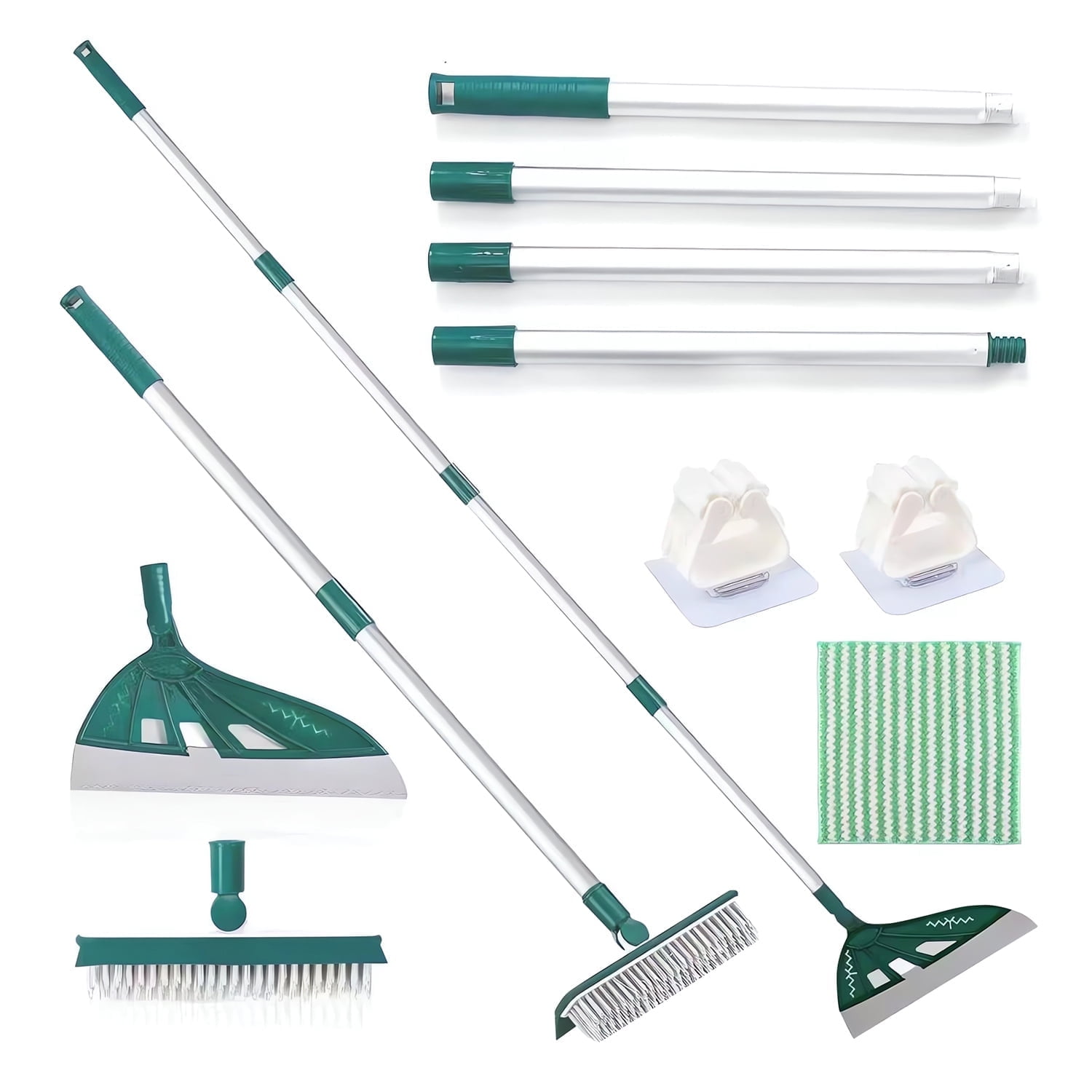 Simperf Magic Broom Sweeper, Multifunction Silicone Broom, Household Squeegee Broom for Floor Cleaning, Bathroom, Pet Hair Remover, Broom Brush Set with Dust Towel