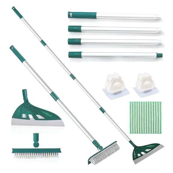 Simperf Magic Broom Sweeper, Multifunction Silicone Broom, Household Squeegee Broom for Floor Cleaning, Bathroom, Pet Hair Remover, Broom Brush Set with Dust Towel