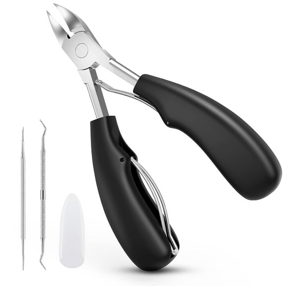 Simperf Toenail Clippers, Thick Nail Clipper Set, Thick Toenails Clippers, Long Handle Toe Nail Clippers, Ingrown Toenail Tool Fingernail Clippers for Seniors Men Women Adult