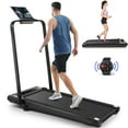 thumbnail image 1 of Simpfree 2 in 1 Under Desk Treadmill, Max 300lbs Capacity, Compact Electric Walking Pad with LED Touch Screen, Remote Watch, 2s Folding, 0.6-7.5MPH\, 1 of 8
