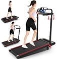 thumbnail image 1 of Simpfree 3 in 1 Under Desk Treadmill with Height-adjustable Desk,Max 300lbs Capacity,Walking Pad with LED Touch Screen,Remote Control,2s Folding Treadmill,No installation required,0.5-7.5mph/h（Red）, 1 of 7