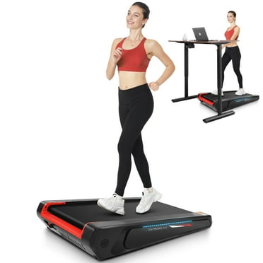 Simpfree Smallest Walking Pad with Incline,2.5HP Under Desk Treadmill,300lbs Weight Capacity Compact Mini Treadmill,Smart Remote Control | LED Display | Cool Lighting