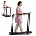 thumbnail image 1 of Treadmill for Seniors with Long Handrails,2.5HP Treadmill for Home 300 lbs Capacity,5% Incline,emote Control, LED Display, Cup & Phone Holder, 1 of 9