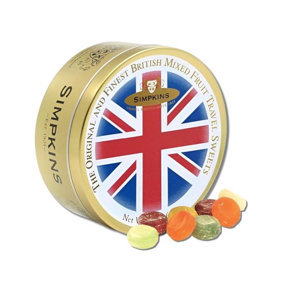 Simpkins Mixed Fruit Drops Union Jack Tin 175g