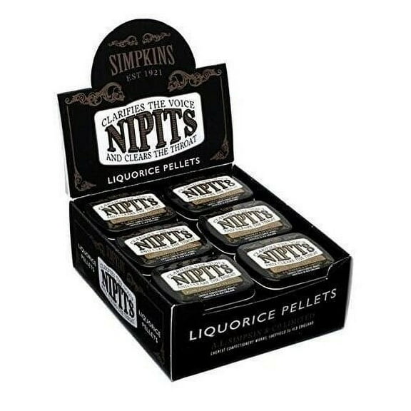 Simpkins Nipits Liquorice Pure 14g - 6 Pack - USA Seller - Ships Free