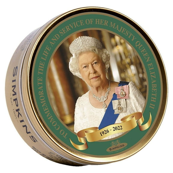 Simpkins Queen Elizabeth ll Commemorative Travel Tin Mixed Fruit Drops 175g