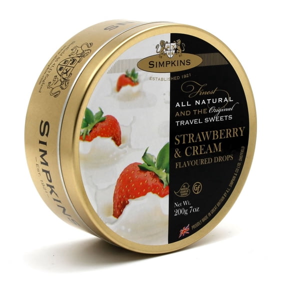 Simpkins Travel Sweets Strawberry and Cream Sweets 200g