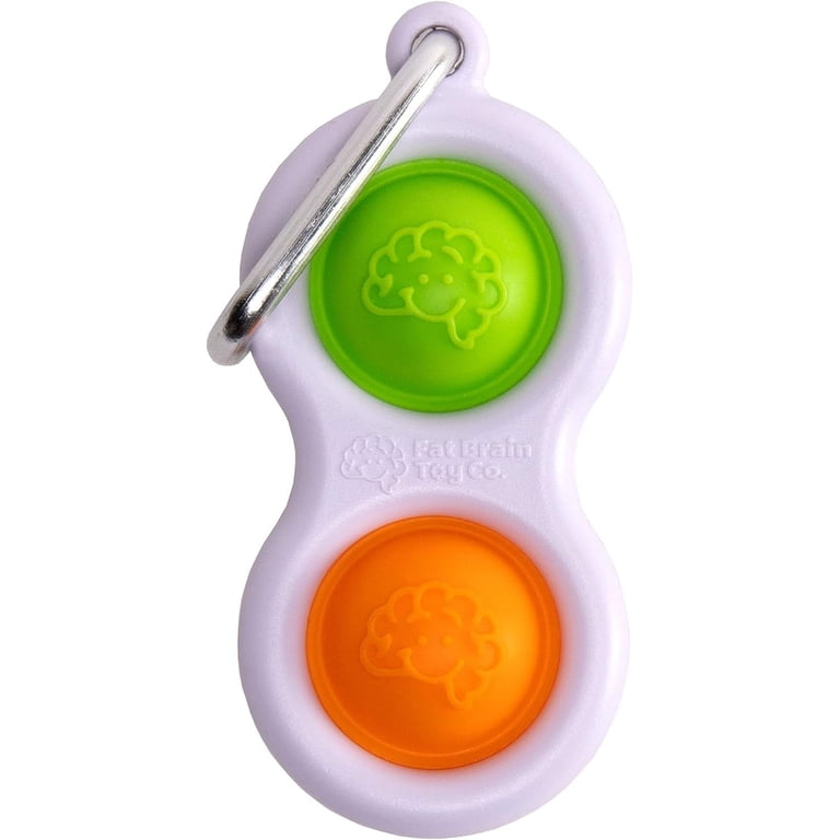Fat Brain 1 Simple Dimpl Keychain in Orange Lime 27085 - Walmart.com