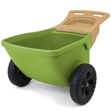 Simplay3 250 lbs Capacity Plastic Foldable Wheelbarrows with Double Wall