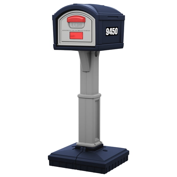 Simplay3 American Home T4 Extra Large Capacity Dig-Free Mailbox, Blue