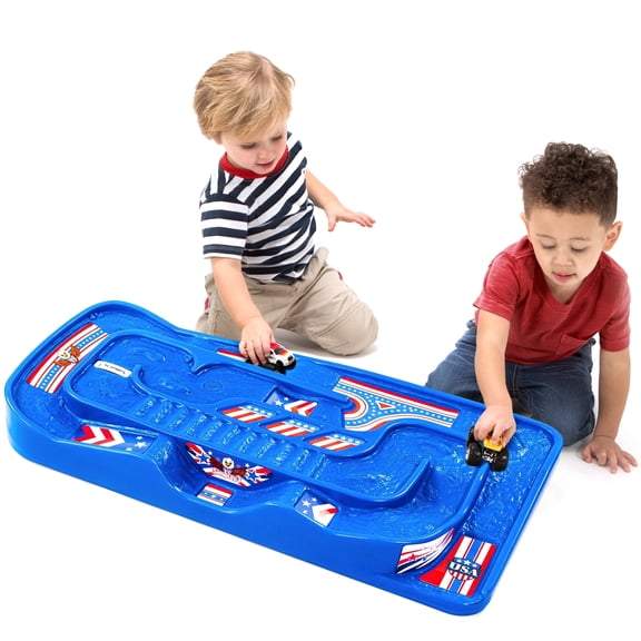 Simplay3 America 250 Carry and Go Race Track Table, 2 Cars Included, Limited Edition