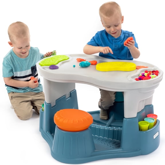 Simplay3 Creative Kids Sensory Play Table with 2 Built-in Wiggle Seats